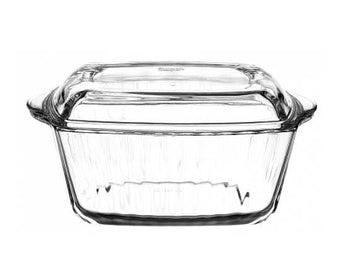 PB Borcam Casserole Cooking Baking Oven Dish With Lid 2.6 Litre 59049 (Parcel Plus Rate)