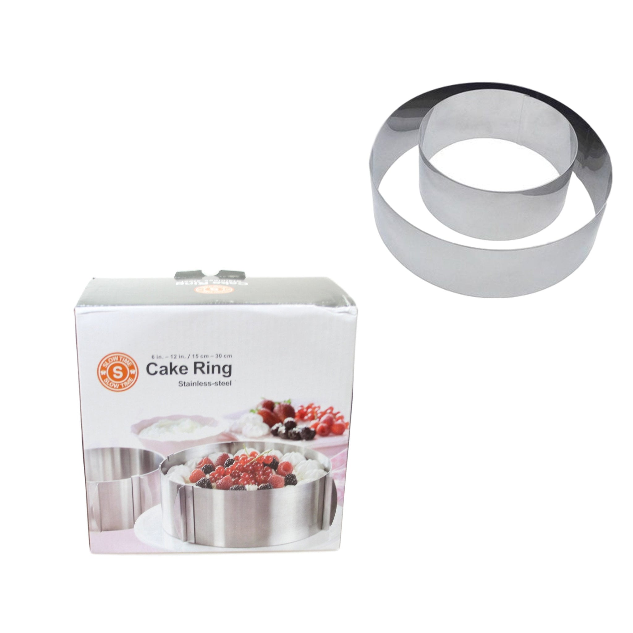 Stainless Steel Adjustable Round Cake Tin Ring 16-30 cm 5913 (Parcel Rate)