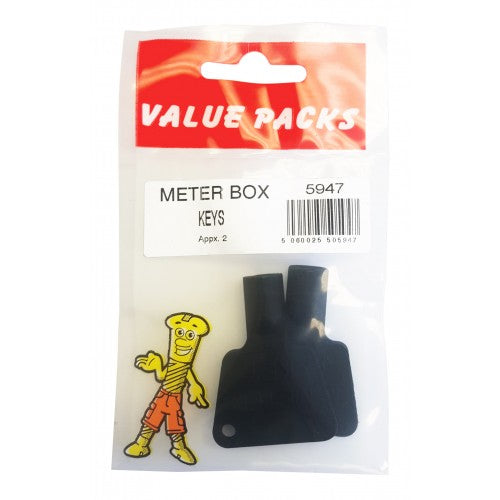 Utility Service Meter Box Black Triangular Keys Pack of 2 5947 (Large Letter Rate)