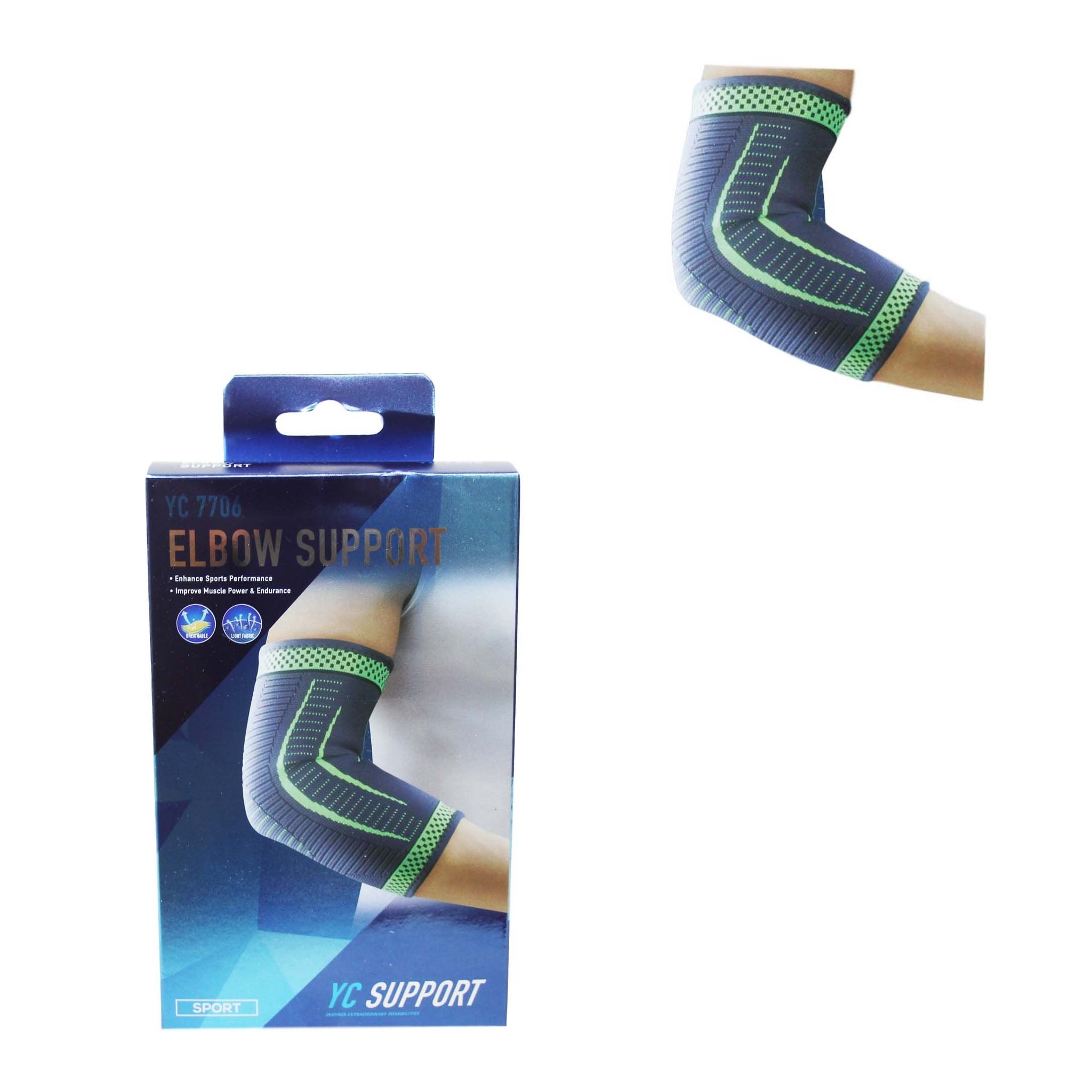 Elbow Support Gym Fitness Light Fabric Compression Sport Elbow Support 1 Pack 5994 (Parcel Rate)