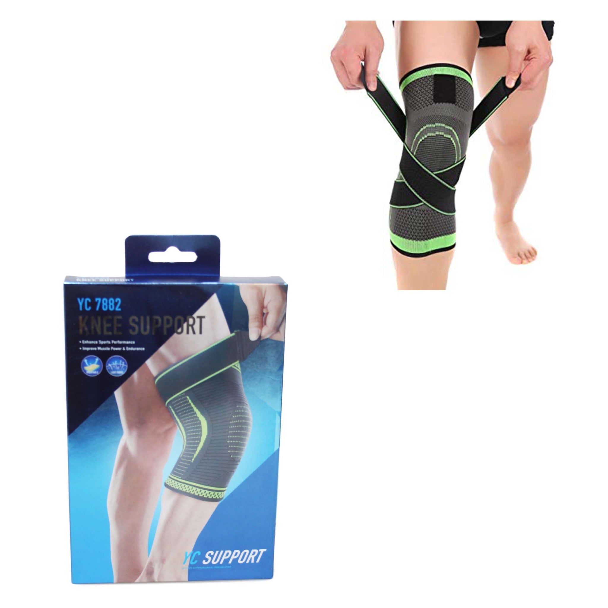 Knee Support Gym Fitness Light Fabric Compression Sport Knee Support 1 Pack 5995 A (Parcel Rate)