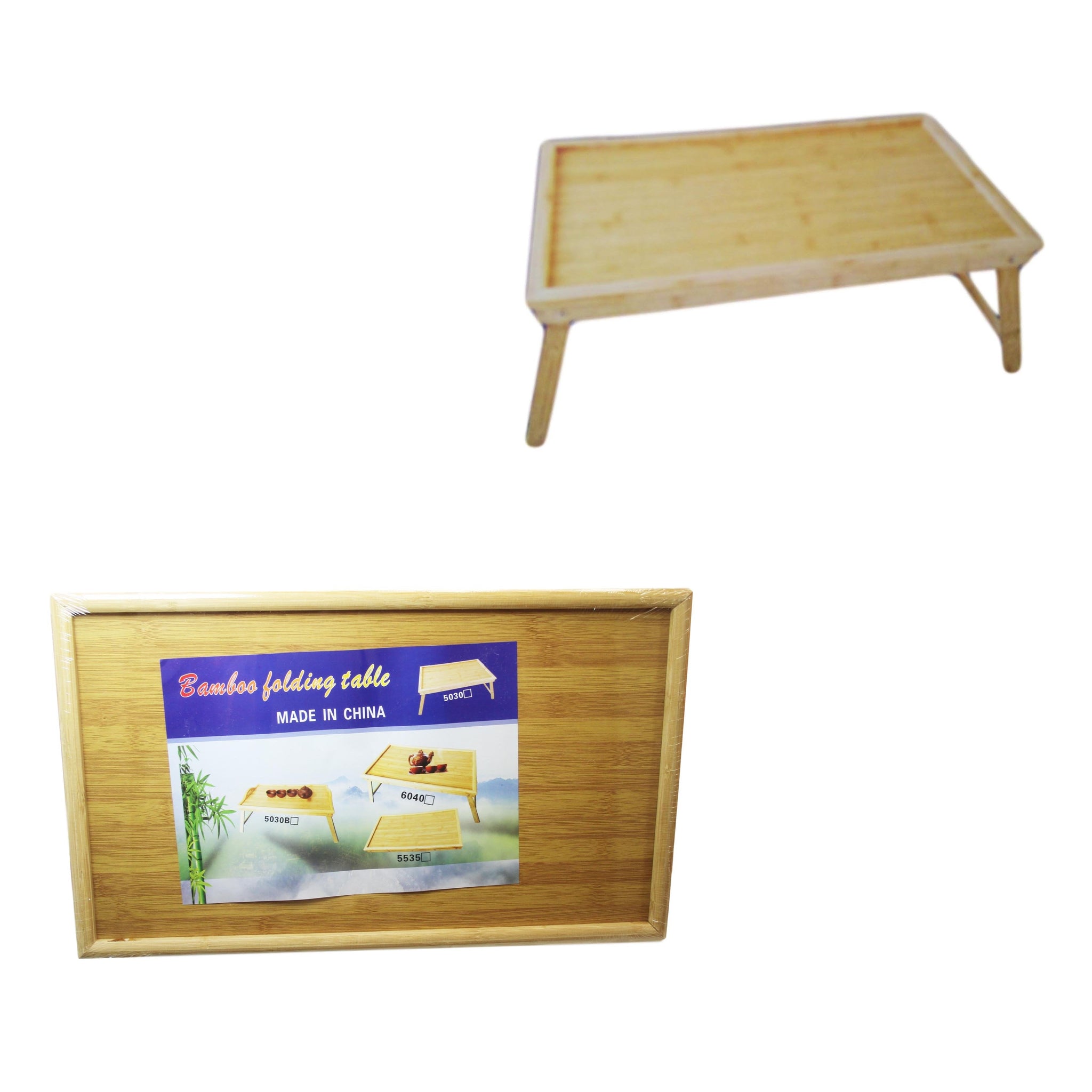 Bamboo Folding Table Indoor Household Picnic Wooden Table 50 x 30 cm 6024 (Parcel Rate)