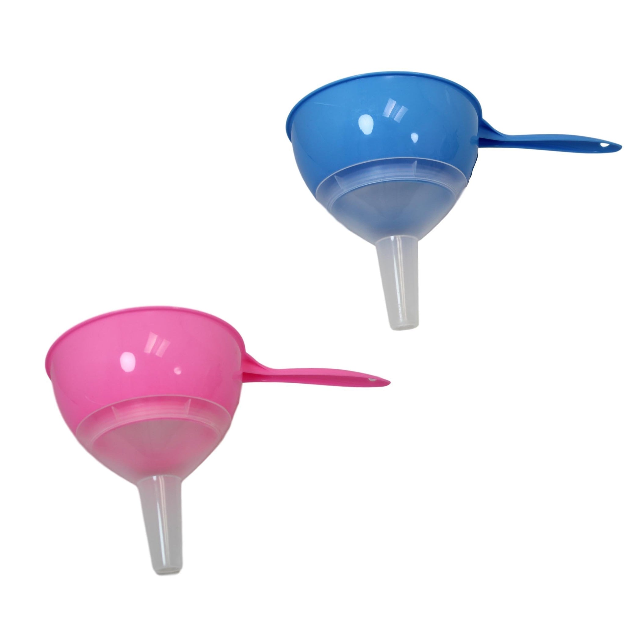 2-in-1 Plastic Sieve and Funnel 15 cm Assorted Colours 6052 (Parcel Rate)