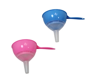 2-in-1 Plastic Sieve and Funnel 15 cm Assorted Colours 6052 (Parcel Rate)