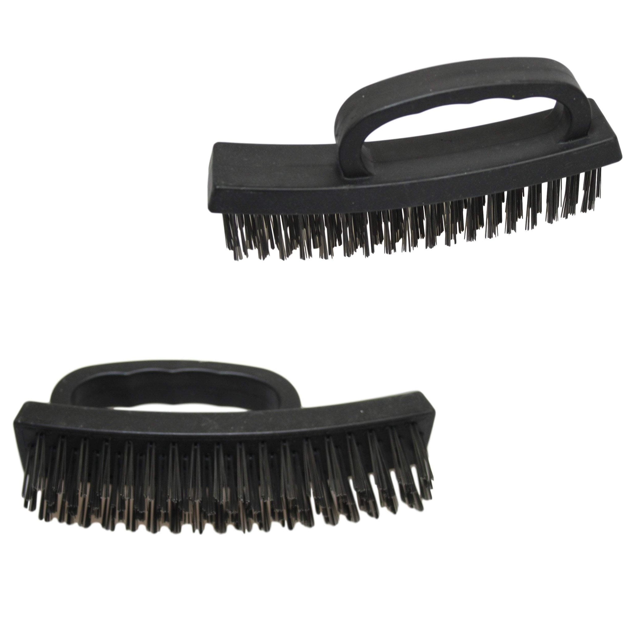 Plastic Wire Brush Black Cleaning Scrubbing Indoor Outdoor Brush 16cm 6058 (Parcel Rate)