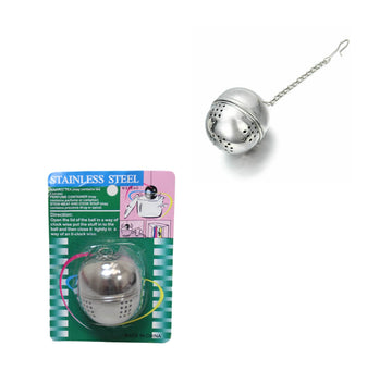 Stainless Steel Loose Leaf Herb Tea Infuser Ball with Chain 5 x 5 cm 6124 (Parcel Rate)