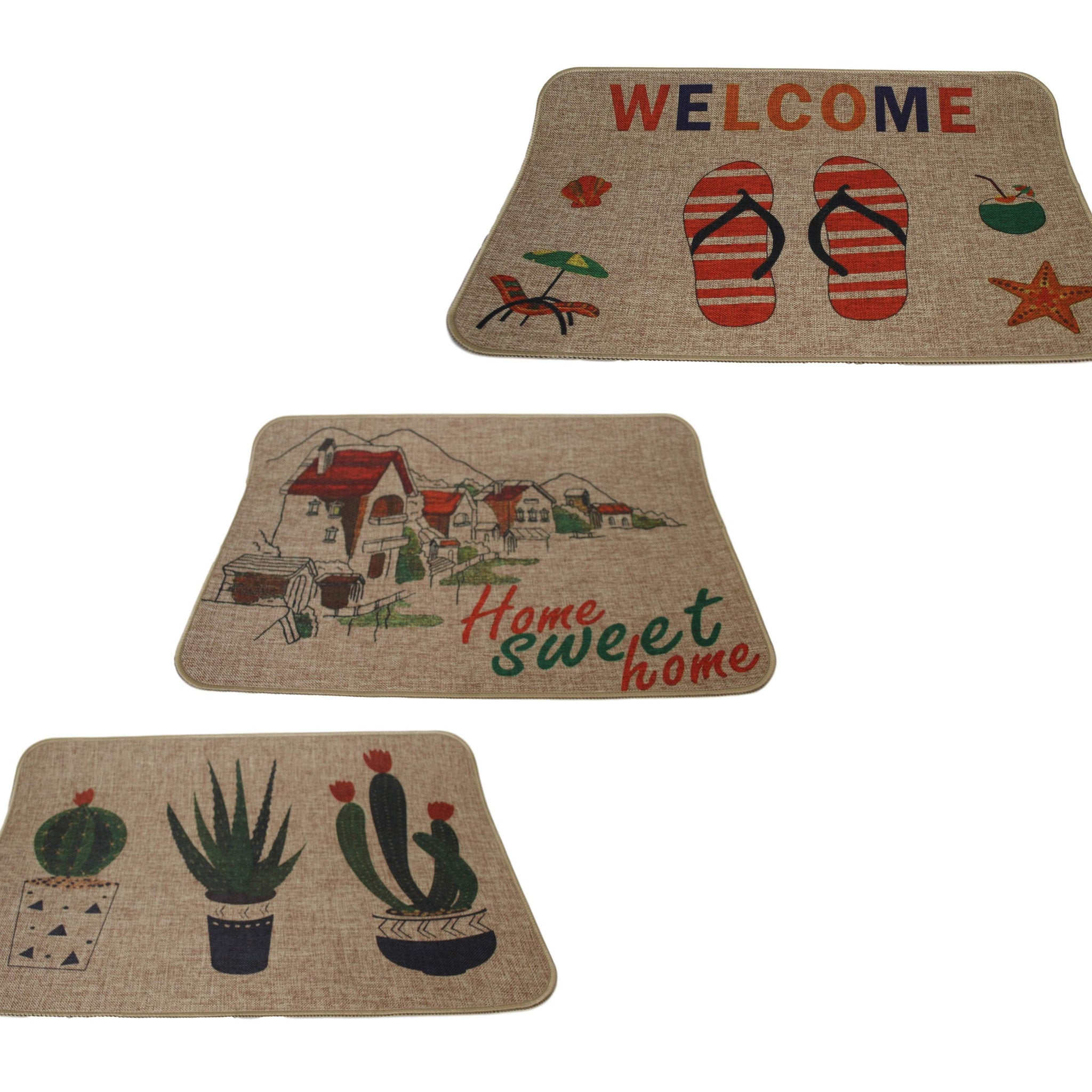 Polyamide Door Mats Assorted Design 40cm x 60cm 6130 (Large Letter Rate)