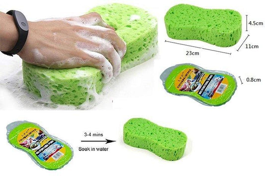 Compressed Expanding Kitchen Bathroom Cleaning Sponge 4-5 cm Assorted Colours 6157 (Large Letter Rate)