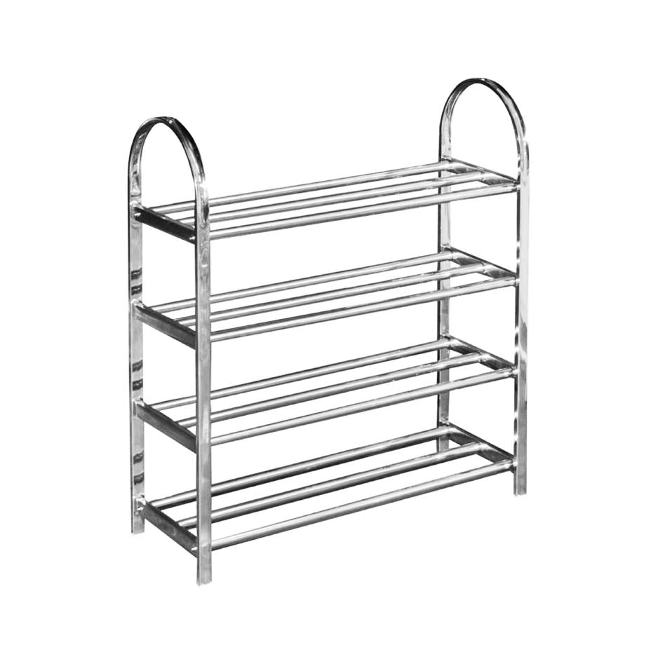 4 Tier Stainless Steel Shoe Storage Display Rack 70 x 60 x 23 cm 6213 A (Parcel Rate)