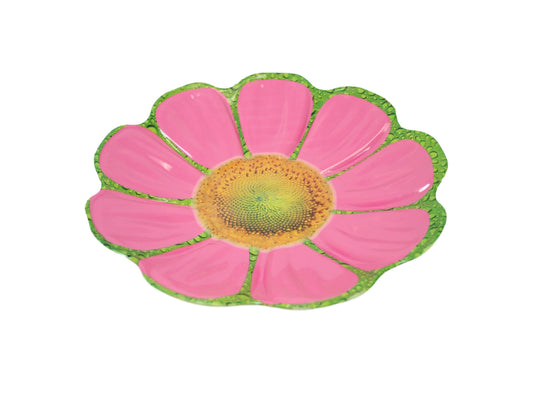 Plastic Floral Serving Tray Fruit Bowl Assorted Colours 6308 (Parcel Rate)