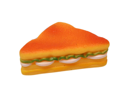 Pet Dog Toy Squeaky Sliced Sandwich 10 x 5.5 cm 6359 (Parcel Rate)