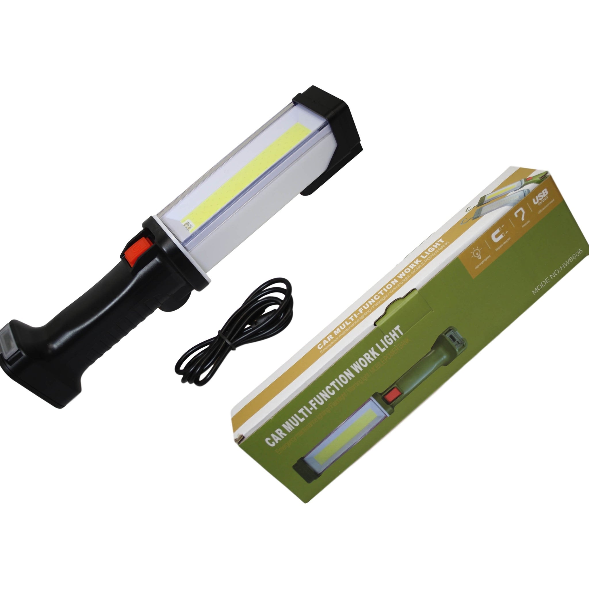 Emergency Multifunctional Flashlight USB Charge Hookable Work Light 30cm 6385 (Parcel Rate)