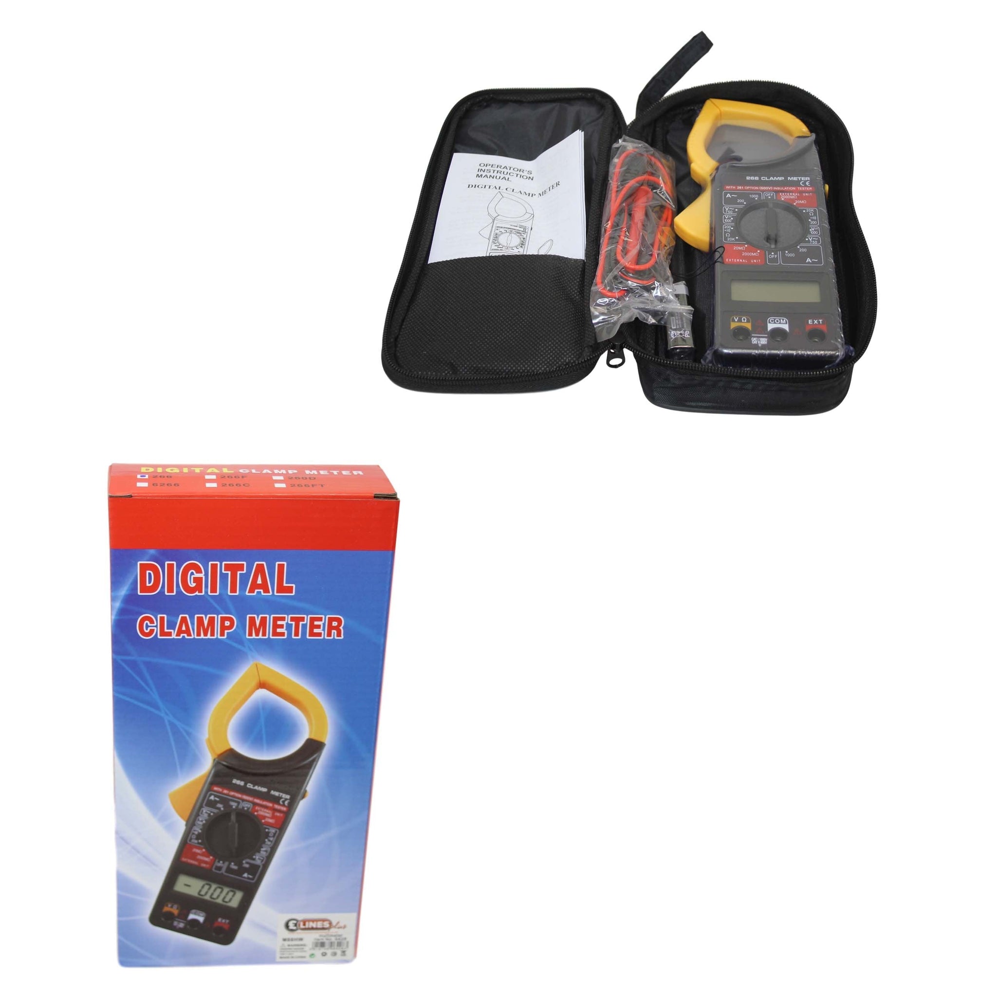 Digital Electric Clamp Meter Multimeter AC DC Current Volt Amp Test Tester 6428 (Parcel Rate)