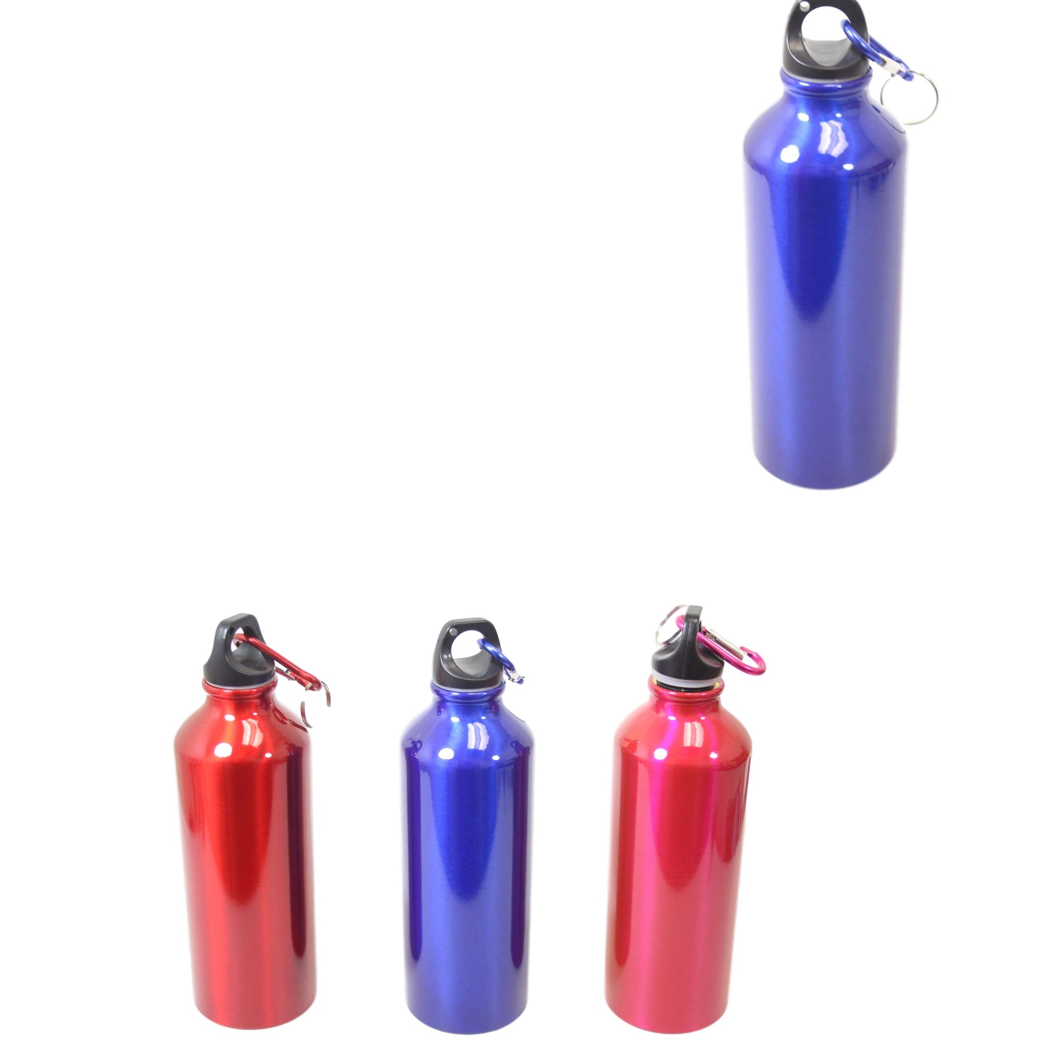 Metal Gym Sports Water Drinking Bottle Assorted Colours 18 x 6.5 cm 6485 A (Parcel Rate)