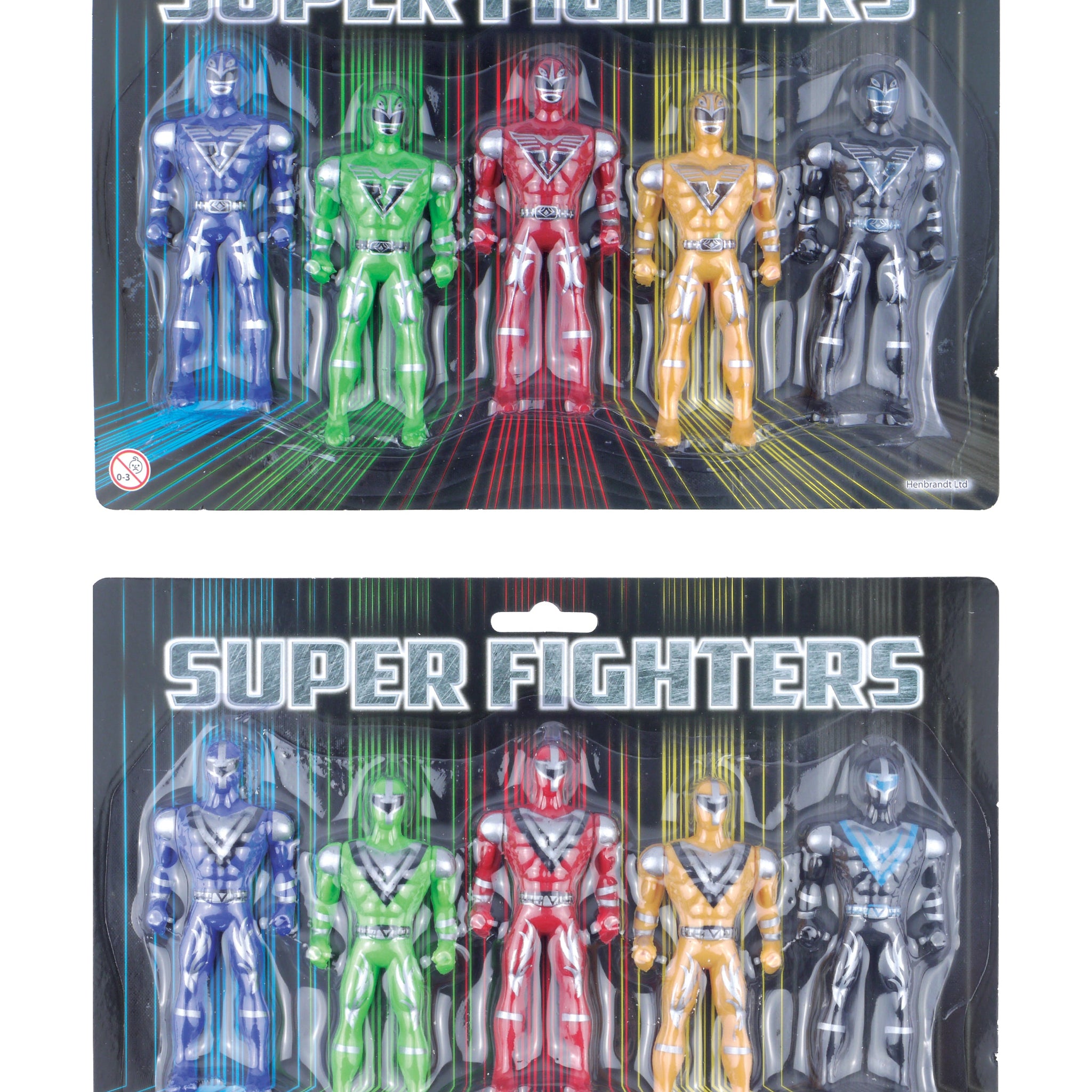 Childrens Super Fighters 5 Assorted Colours 10cm T79051 (Parcel Rate)