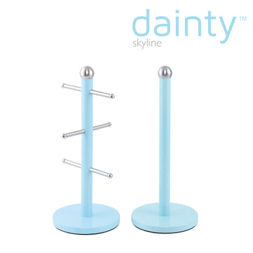 Dainty Kitchen Roll Holder & Mug Tree Skyline Blue 2704 / 6736 A  (Parcel Rate)