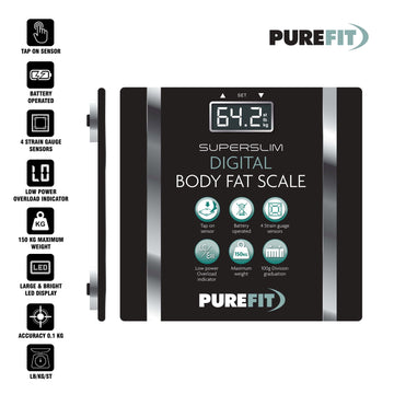 Square Digital Bathroom Body Fat Weighing Scale 28 x 28 x 2.8cm 6801 (Parcel Rate)