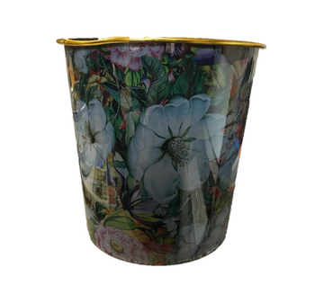 Plastic Printed Floral Design Paper Office Bin 22 x 21 cm Assorted Designs 6839 (Parcel Rate)