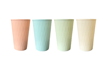 Plastic Cup Tumblers 13 x 8 cm Set of 4 Assorted Colours 6848 (Parcel Rate)