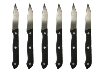 Kitchen Fruit Knife 19 cm Pack of 6 Black 6856 (Parcel Rate)