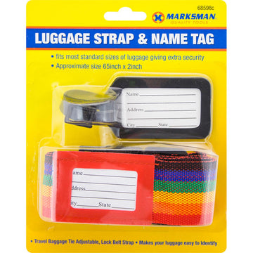 Luggage Strap & Name Tag Travel Essential 68598C (Parcel Rate)