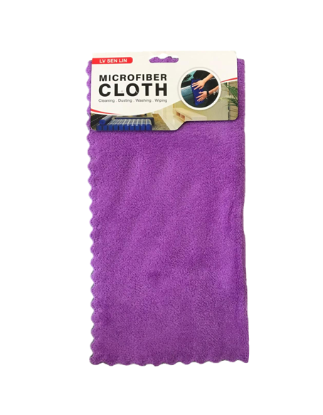 Microfibre Cleaning Cloth with Scalloped Edge 28 x 29 cm Assorted Colours 6976 (Parcel Rate)