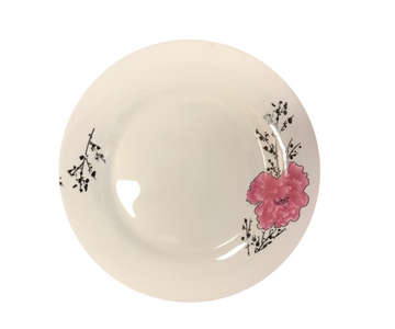 Dining Appetiser Plate Pink Floral Design 18 cm 7076 (Parcel Plus Rate)