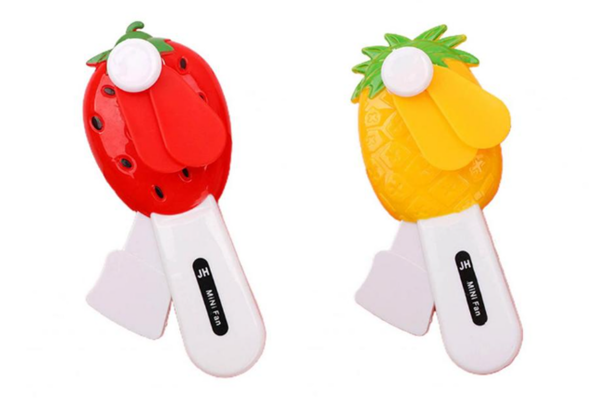 Mini Hand Pressure Fan Fruit Shape 13.5 cm Assorted Designs 7148 (Parcel Rate)