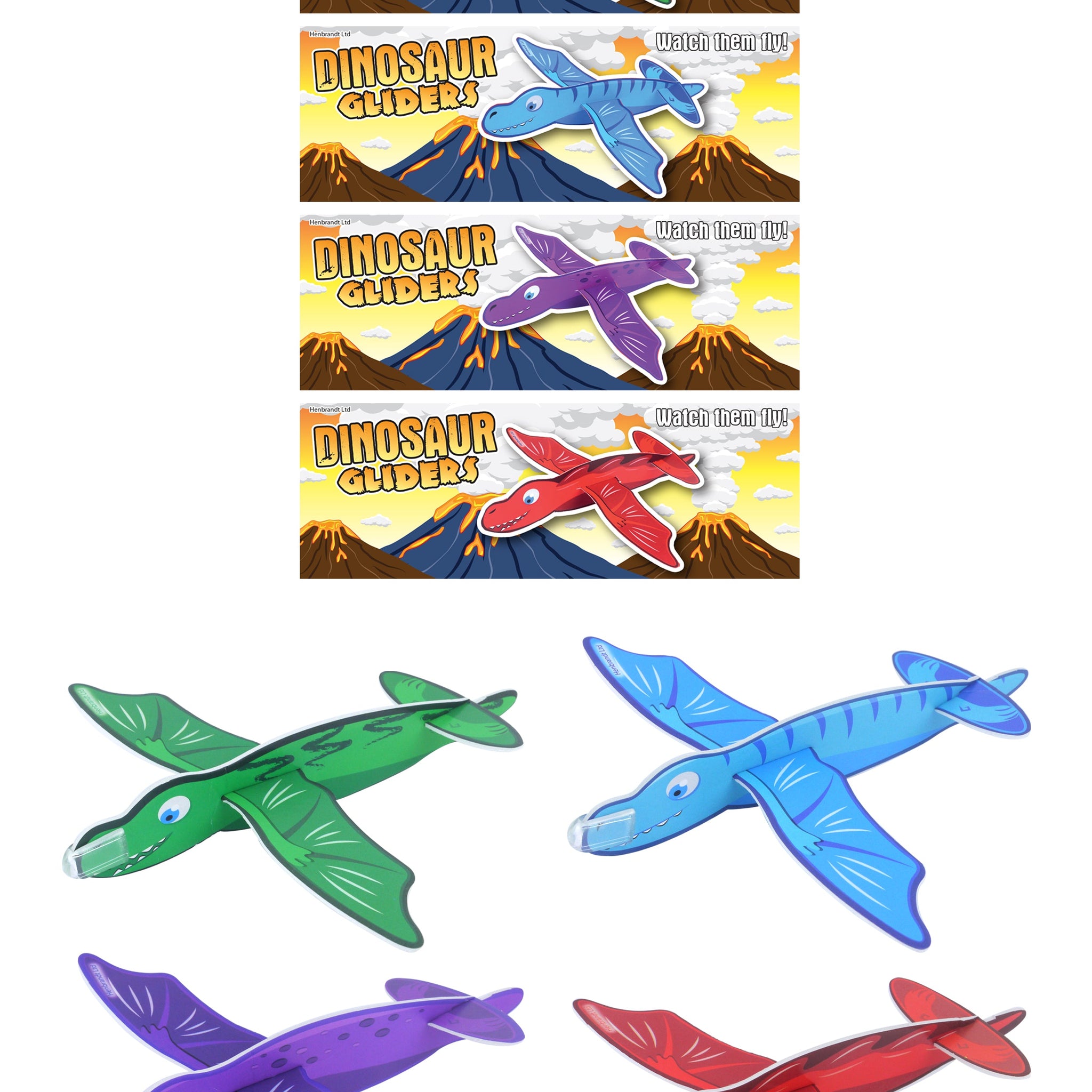 Dinosaur Gliders 1pcs Assorted Designs (17cm) R35367 A (Parcel Rate)p