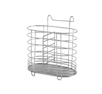 Metal Cutlery Holder Drainer / Organiser with Hanging Hook 13 x 15 x 8 cm 7408 (Parcel Rate)