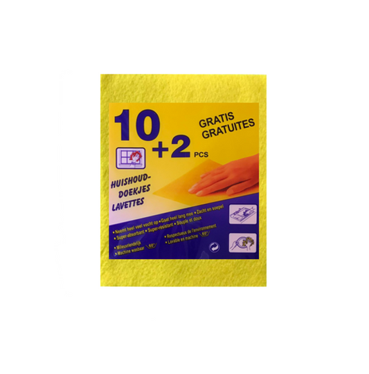 Kitchen Cleaning Cloth 31 x 38 cm Pack of 12 Assorted Colours 7471 (Parcel Rate)