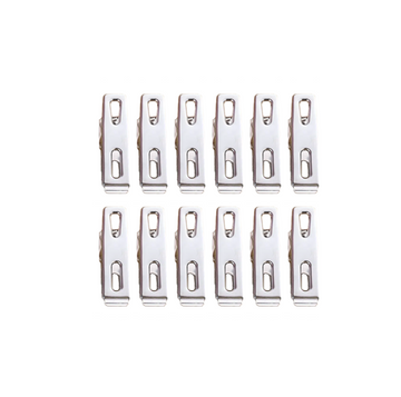 Metal Laundry Clothes Pegs Clips 4.5 x 1 cm Pack of 12 7473 (Parcel Rate)