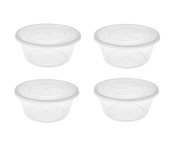 Disposable Plastic Food Container Round Pack of 5 14oz / 400 ml SK28199 (Parcel Rate)