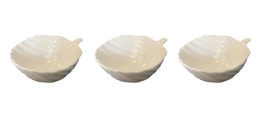 Small Porcelain Appetiser Sauce Dish Bowl 9 cm Pack of 3 Assorted Designs 7523 (Parcel Plus Rate)