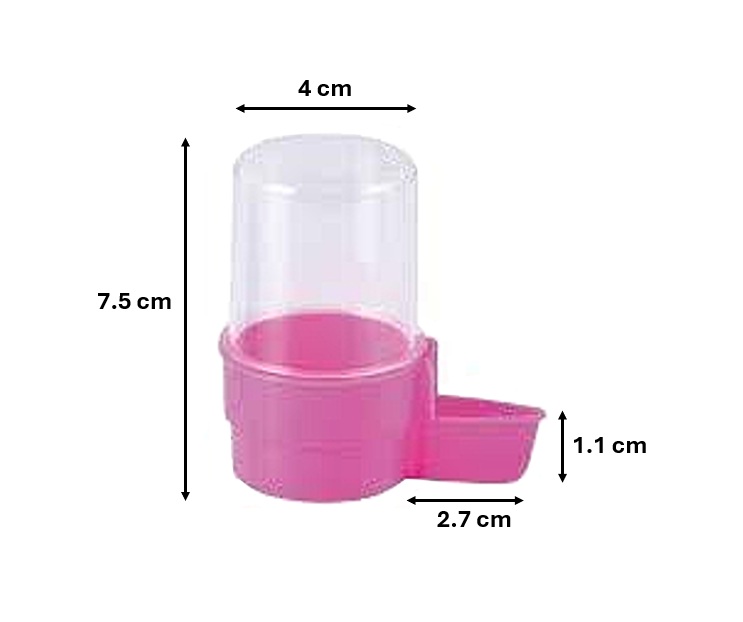 Small Plastic Bird Water / Feeder Bottle 60ml Assorted Colours 7539 (Parcel Rate)