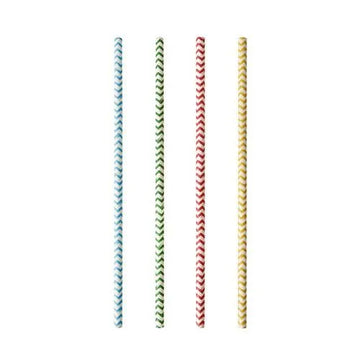 Paper Straws Zig-Zag Pattern Pack of 25 20 cm 88026 (Parcel Rate)p