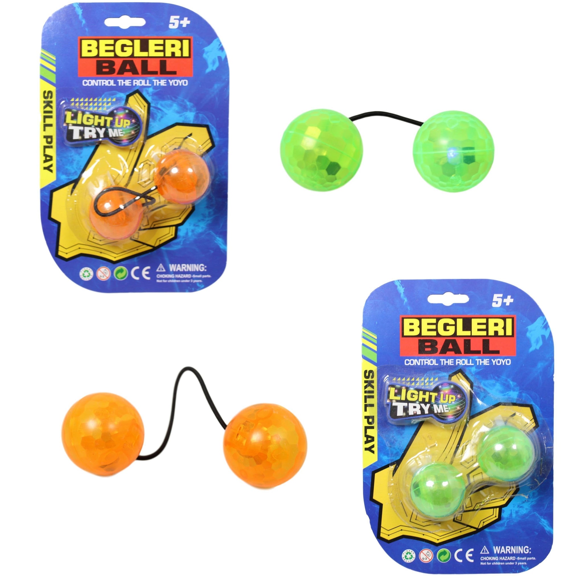 Begleri Ball Fidget Yoyo Bundle Control Chucks Game Knuckles Anti Stress 2 Colours 8884 (Parcel Rate)