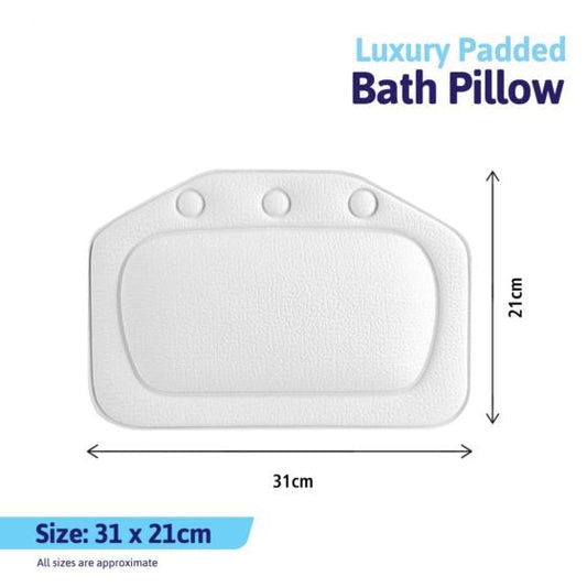 Non Slip Comfort Bath Pillow Cushion 31 x 21cm 8911 (Parcel Rate)