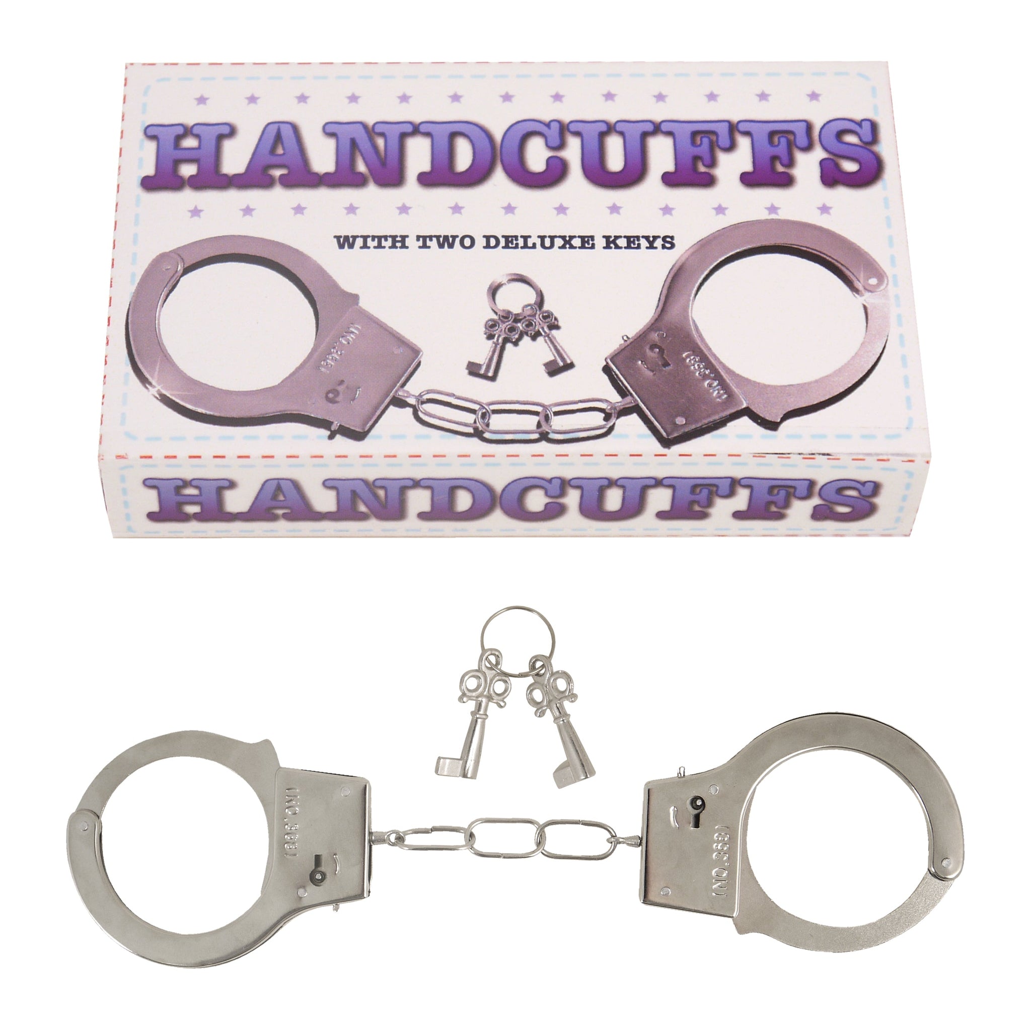 Toy Metal Handcuffs with Keys Hen / Stag Party Accessories C41005 (Parcel Rate)