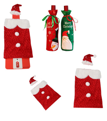 Christmas Santa Wine Bottle Cover 18 x 11.5 cm 5456 (Large Letter Rate)