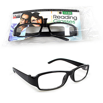 Plastic Calani Reading Glasses +2.00 Assorted Colours BOX200 (Parcel Rate)