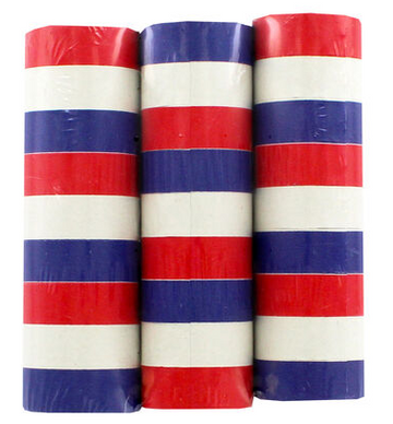 Paper Streamers Great Britain Red White Blue 14mm x 4m 994910 (Parcel Rate)