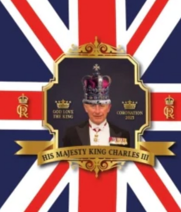 Coronation "His Majesty King Charles III" Traditional Union Jack Plastic Tablecloth Cover 137 x 183cm (Parcel Rate)