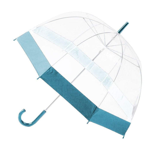 Clear Transparent Umbrella with Coloured Border 84cm Assorted Colours 1926 A (Parcel Rate)