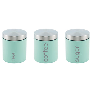 Gems Airtight Food Canister Set 3 Piece Seafoam 10 x 12 cm 9542 (Parcel Rate)