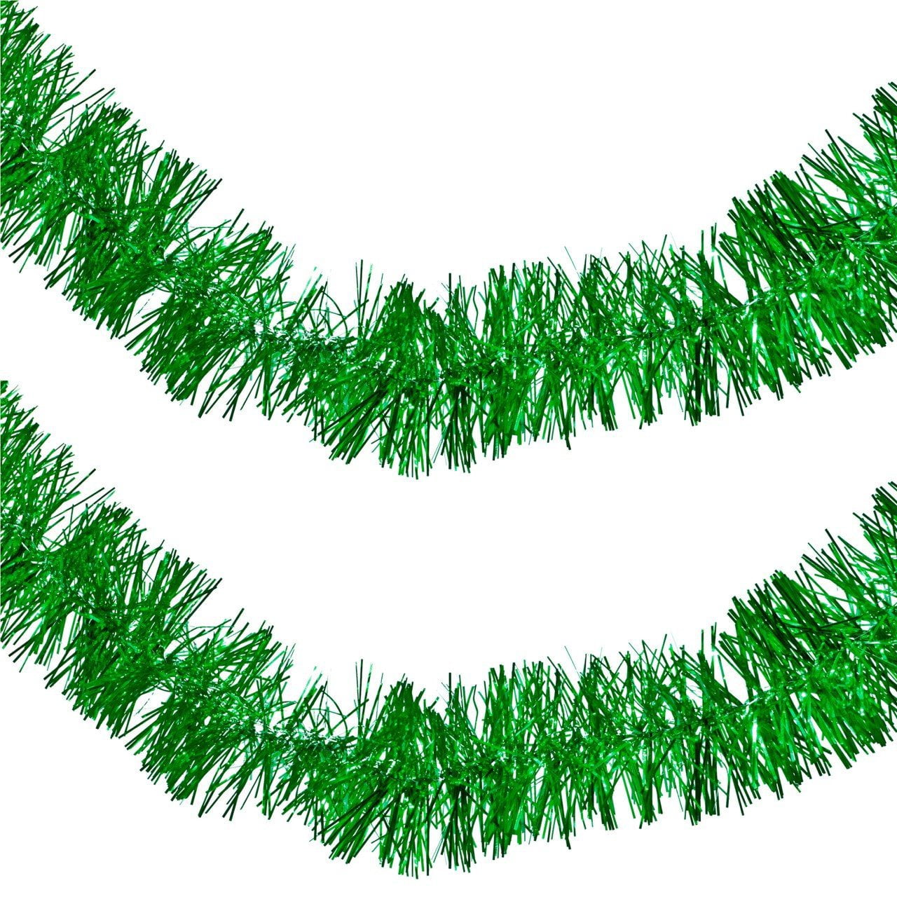 Christmas Tinsel Fine Cut Garland Green 2 Metre T105/6527 (Large Letter Rate)