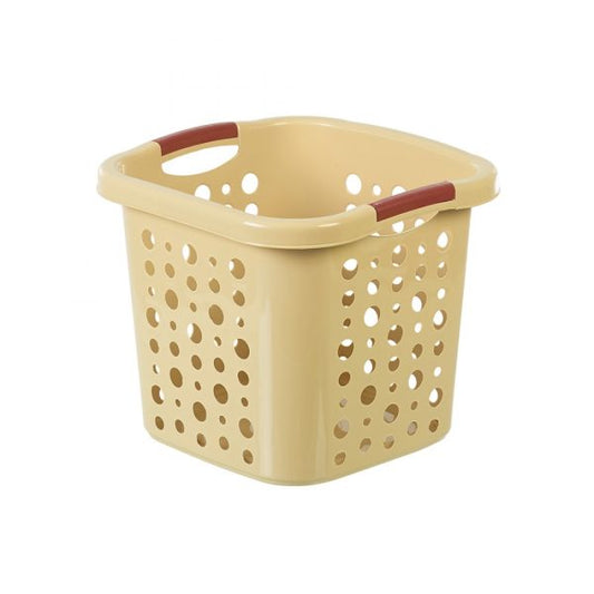 Plastic Square Laundry Basket 37 x  37 x 31 cm Assorted Colours MS008 (Parcel Rate)