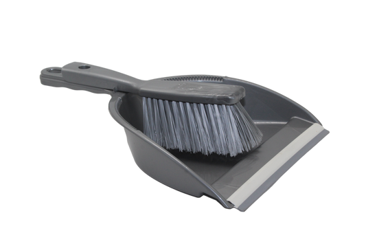 Dustpan And Brush Set Grey Home Cleaning  ZP174 (Parcel Rate)p