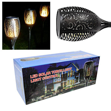 Solar Garden Lights Outdoor Waterproof LED Flickering Flames Torch 5140 (Parcel Rate)