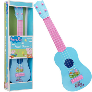 Peppa Pig Children's Toy Play Guitar Pink/Blue Musical Instrument  5811 (Parcel Rate)